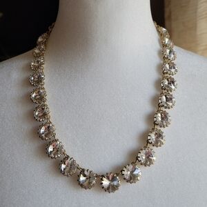 J. Crew Gold Tone Crystal Necklace